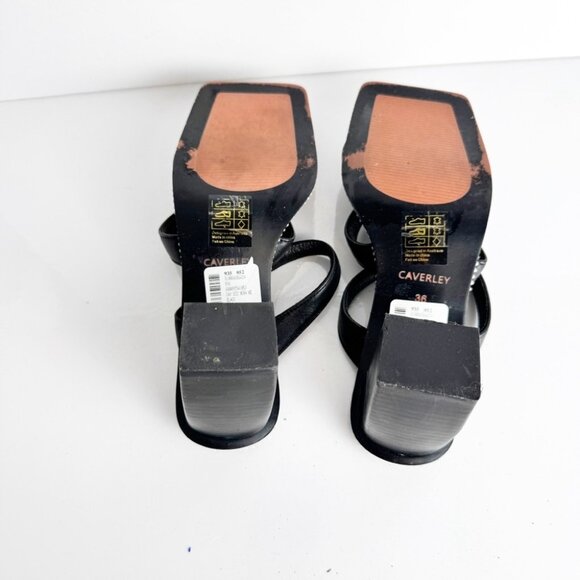 Caverley Nora Studded Black Strappy Heeled Sandals size 36 - Picture 4 of 5